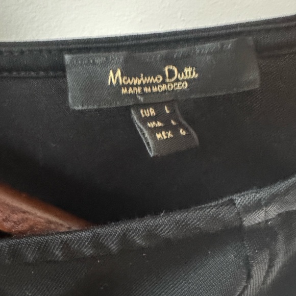 Massimo Dutti Black Midi Dress Large - Picture 3 of 13